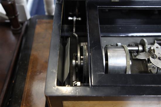 A 19th century Swiss Concerto Piccolo musical box, table case